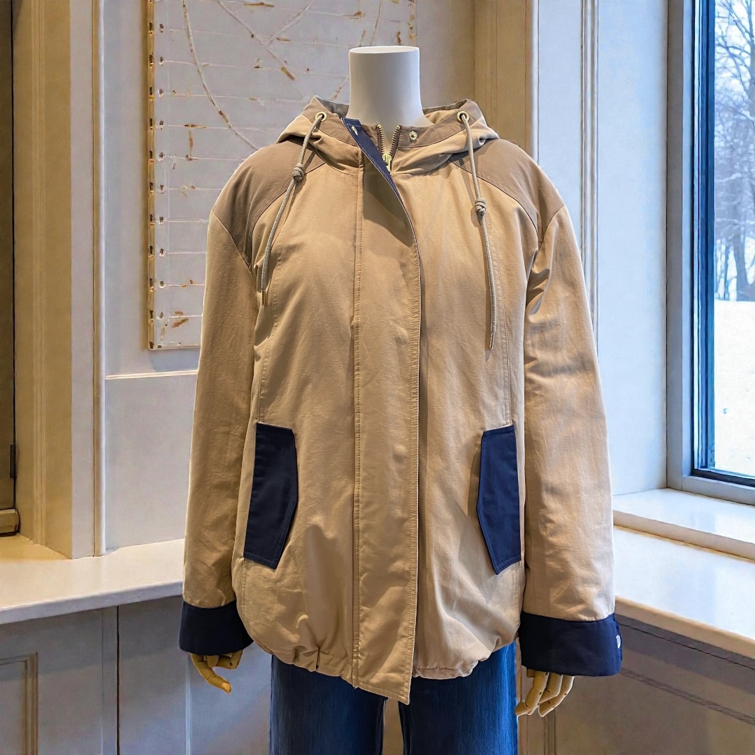 vivapresto（ビバプレスト）配色ダウンジャケット